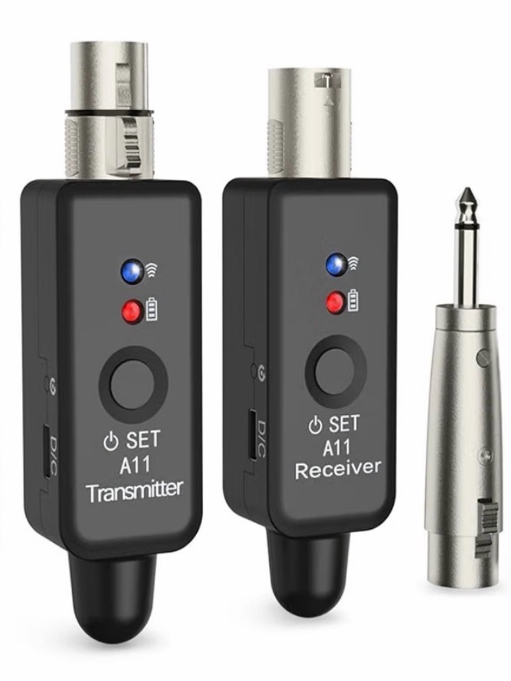 A11 Wireless Audio Transmitter & Receiver - Black